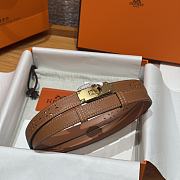 Fortok Hermès Kelly 18 belt Brown 18mm/ 60-100cm Gold Hardware  - 1