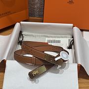 Fortok Hermès Kelly 18 belt Brown 18mm/ 60-100cm Gold Hardware  - 5