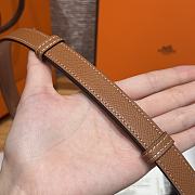 Fortok Hermès Kelly 18 belt Brown 18mm/ 60-100cm Silver Hardware  - 5