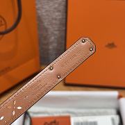 Fortok Hermès Kelly 18 belt Brown 18mm/ 60-100cm Silver Hardware  - 2