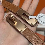 Fortok Hermès Kelly 18 belt Brown 18mm/ 60-100cm Rose Gold Hardware  - 6