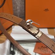 Fortok Hermès Kelly 18 belt Brown 18mm/ 60-100cm Rose Gold Hardware  - 5