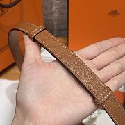 Fortok Hermès Kelly 18 belt Brown 18mm/ 60-100cm Rose Gold Hardware  - 2