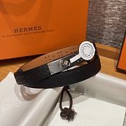 Fortok Hermès Kelly 18 belt Black 18mm/ 60-100cm Silver Hardware  - 6