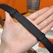 Fortok Hermès Kelly 18 belt Black 18mm/ 60-100cm Silver Hardware  - 3