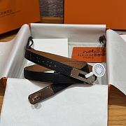 Fortok Hermès Kelly 18 belt Black 18mm/ 60-100cm Rose Gold Hardware   - 5