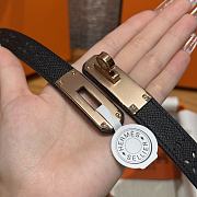 Fortok Hermès Kelly 18 belt Black 18mm/ 60-100cm Rose Gold Hardware   - 4