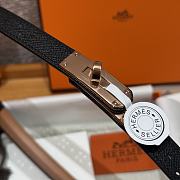 Fortok Hermès Kelly 18 belt Black 18mm/ 60-100cm Rose Gold Hardware   - 3