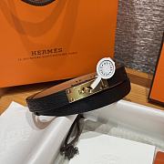 Fortok Hermès Kelly 18 belt Black 18mm/ 60-100cm Gold Hardware  - 6