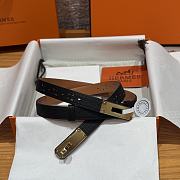 Fortok Hermès Kelly 18 belt Black 18mm/ 60-100cm Gold Hardware  - 4