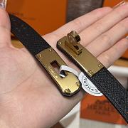Fortok Hermès Kelly 18 belt Black 18mm/ 60-100cm Gold Hardware  - 3