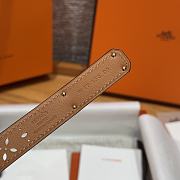 Fortok Hermès Kelly 18 belt Navy Blue 18mm/ 60-100cm Gold Hardware   - 5