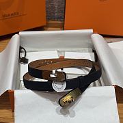 Fortok Hermès Kelly 18 belt Navy Blue 18mm/ 60-100cm Gold Hardware   - 3