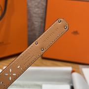 Fortok Hermès Kelly 18 belt Navy Blue 18mm/ 60-100cm Silver Hardware    - 4