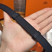 Fortok Hermès Kelly 18 belt Navy Blue 18mm/ 60-100cm Rose Gold Hardware   - 6