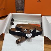 Fortok Hermès Kelly 18 belt Navy Blue 18mm/ 60-100cm Rose Gold Hardware   - 4