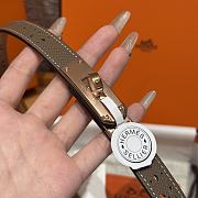 Fortok Hermès Kelly 18 belt Moss Brown 18mm/ 60-100cm Rose Gold Hardware    - 5