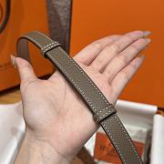 Fortok Hermès Kelly 18 belt Moss Brown 18mm/ 60-100cm Rose Gold Hardware    - 6
