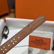 Fortok Hermès Kelly 18 belt Moss Brown 18mm/ 60-100cm Rose Gold Hardware    - 4