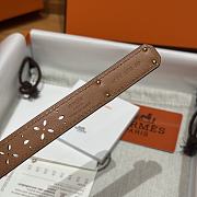 Fortok Hermès Kelly 18 belt Moss Brown 18mm/ 60-100cm Gold Hardware    - 4
