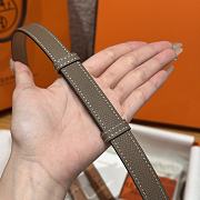 Fortok Hermès Kelly 18 belt Moss Brown 18mm/ 60-100cm Gold Hardware    - 3