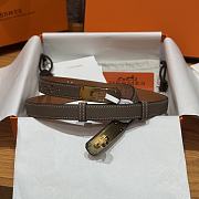 Fortok Hermès Kelly 18 belt Moss Brown 18mm/ 60-100cm Gold Hardware    - 2