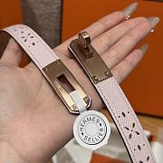 Fortok Hermès Kelly 18 belt Pink 18mm/ 60-100cm Rose Gold Hardware    - 3
