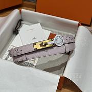 Fortok Hermès Kelly 18 belt Pink 18mm/ 60-100cm Gold Hardware    - 1