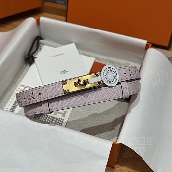 Fortok Hermès Kelly 18 belt Pink 18mm/ 60-100cm Gold Hardware   