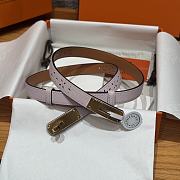Fortok Hermès Kelly 18 belt Pink 18mm/ 60-100cm Gold Hardware    - 5
