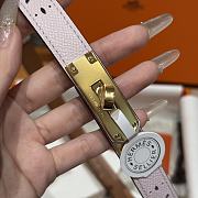 Fortok Hermès Kelly 18 belt Pink 18mm/ 60-100cm Gold Hardware    - 2