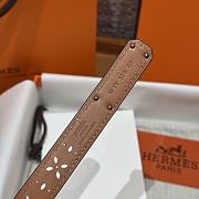 Fortok Hermès Kelly 18 belt Pink 18mm/ 60-100cm Silver Hardware    - 6
