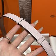 Fortok Hermès Kelly 18 belt Pink 18mm/ 60-100cm Silver Hardware    - 5