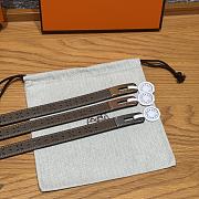 Fortok Hermès Kelly 18 belt Moss Brown 18mm/ 60-100cm - 4