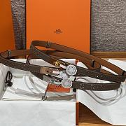 Fortok Hermès Kelly 18 belt Moss Brown 18mm/ 60-100cm - 3