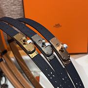 Fortok Hermès Kelly 18 belt Navy Blue 18mm/ 60-100cm Rose  - 4