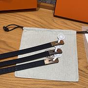 Fortok Hermès Kelly 18 belt Navy Blue 18mm/ 60-100cm Rose  - 3
