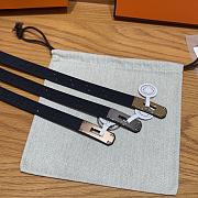 Fortok Hermès Kelly 18 belt Navy Blue 18mm/ 60-100cm Rose  - 2