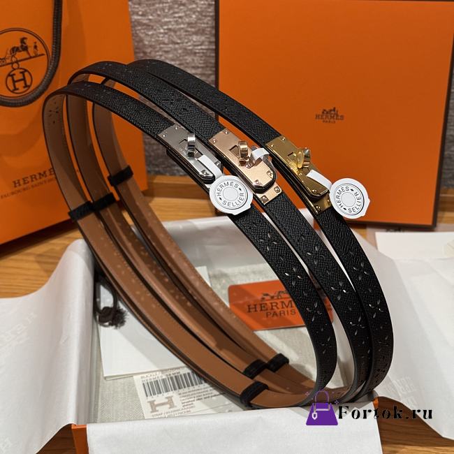 Fortok Hermès Kelly 18 belt Black 18mm/ 60-100cm  - 1