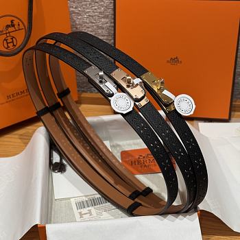Fortok Hermès Kelly 18 belt Black 18mm/ 60-100cm 