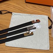 Fortok Hermès Kelly 18 belt Black 18mm/ 60-100cm  - 2