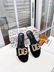Fortok Dolce & Gabbana D&G slippers patent leather Black - 1