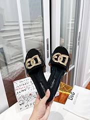 Fortok Dolce & Gabbana D&G slippers patent leather Black - 3