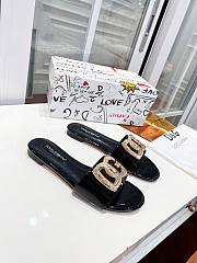 Fortok Dolce & Gabbana D&G slippers patent leather Black - 4