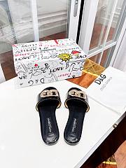 Fortok Dolce & Gabbana D&G slippers patent leather Black - 2