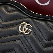 Fortok Gucci Heart-shaped GG Marmont Mini Bag Black 13.5 × 11.5 × 2.5 cm - 2