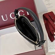 Fortok Gucci Heart-shaped GG Marmont Mini Bag Black 13.5 × 11.5 × 2.5 cm - 4