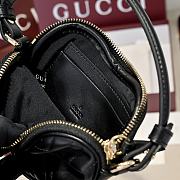 Fortok Gucci Heart-shaped GG Marmont Mini Bag Black 13.5 × 11.5 × 2.5 cm - 6