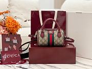 Fortok Gucci Ophidia Mini Boston Bag Rouge 16 × 10 × 9 cm - 1
