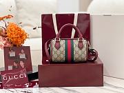Fortok Gucci Ophidia Mini Boston Bag Rouge 16 × 10 × 9 cm - 4